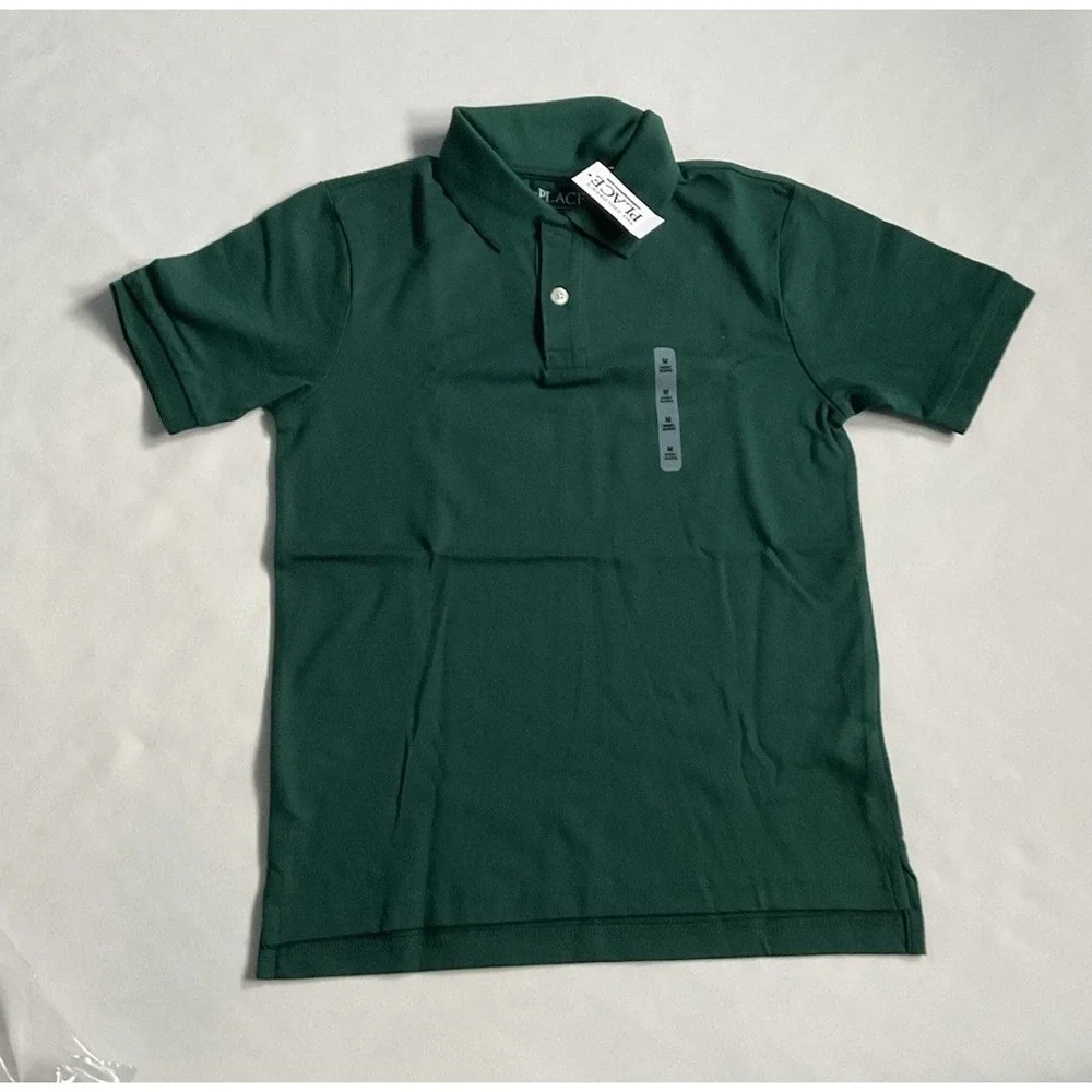 The Children Place Medium Dark‎ Green Polo Shirt Kids